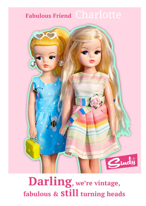 Sindy Darling We're Vintage Fab & Still Turning Heads Birthday Card