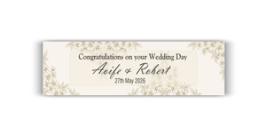 Personalised Cream Vintage Wedding Banner