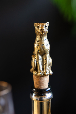 Gold Leopard Bottle Stopper