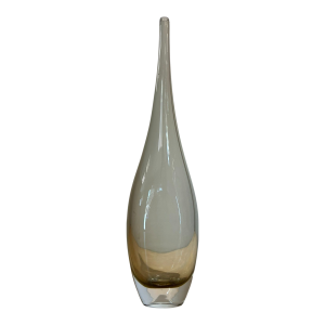 Rare Vintage Bengt Orup for Johansfors Sweden Mid-Century Modern Art Glass Teardrop Vase