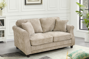 Beige Chenille 2 Seater Sofa HUGO