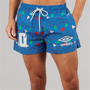 Umbro Mens Racer Swim Shorts Blue/Red/Green/White