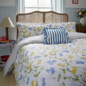 Sweetpea Print Duvet Cover SET, Blue