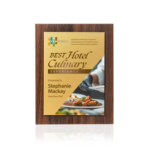 Millsboro Full Color Plaque - Walnut Finish/Gold