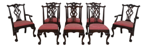 Set of 8 Henredon Mahogany Chippendale Style Dining Chairs