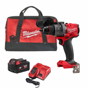 Milwaukee M18 FPD3-501B 18V Fuel Percussion Drill with 1x 5.0Ah Battery, Charger & Contractor Bag