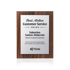 Millsboro Plaque - Walnut Finish/Silver