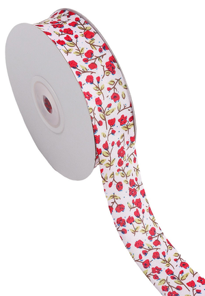 Biais tiges de fleurs - Rouge