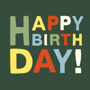 Moonpig Colourful Happy Birthday Typography Card