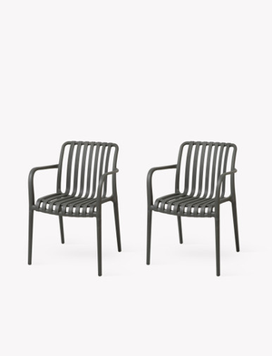 Edgeworth Armchair - Plastic, Carbon, Set of 2