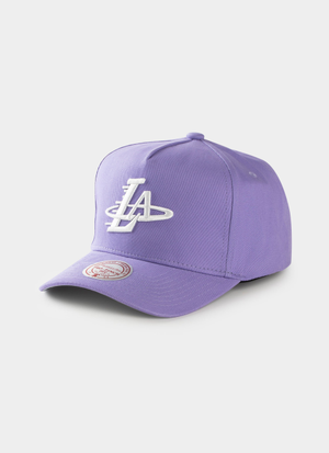 Mitchell & Ness NBA Los Angeles Lakers Lavender Pro Pinch Snapback Cap