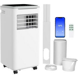 HOMCOM Portable Air Conditioner 9000 20 m² 0.5 L Cream White 823-044V70WT  