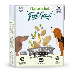 Naturediet Feel Good Wet Food for Senior Dogs (Turkey & Chicken) - Pack Size : 18 x 390g