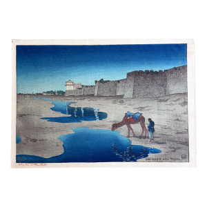 Early 20th Century Woodblock Print the Tartar Wall Peking by Charles William Bartlett