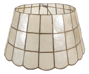 Vintage Geometric Pattern Capiz Shell Lamp Shade