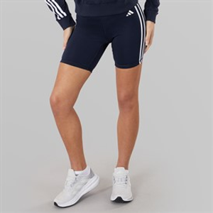 adidas Womens Training Essentials 3-Stripes High Waisted Shorts Legend Ink