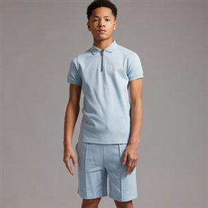 NICCE Boys Costee Polo Shirt And Shorts Set Blue Aura