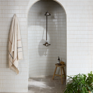 Bamboo Porcelain Mosaic Vintage White Wall Tile 29.5x28.4cm