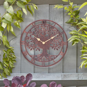 Tree of Life Garden Clock - Bronze Small