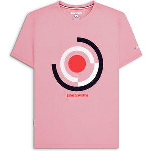 Lambretta Mens Target Render Short Sleeve T-Shirt - XL / Dawn Pink