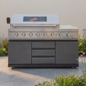 Maze - Ember Outdoor Kitchen 6 Burner BBQ Gas Grill - Grey