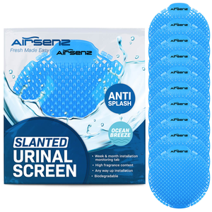 Airsenz Urinal Mats - 30-60 Day Odour Control - Box of 10 Urinal Screens