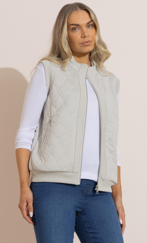 Quilted Gilet - Grey