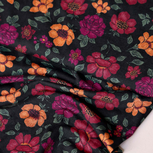 Tissu jersey de viscose Dalia noir - Lise Tailor