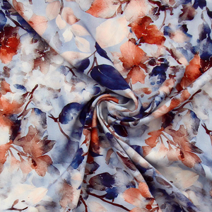 Tissu viscose Aquarelle - Bleu lavande