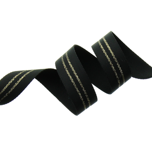 Sangle bagagerie rayé lurex - Noir