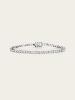 Rey Lab Diamond Sterling Silver Tennis Bracelet