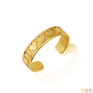 Classy Heart Gold Toe Ring (Available in Yellow/Rose/White Gold)