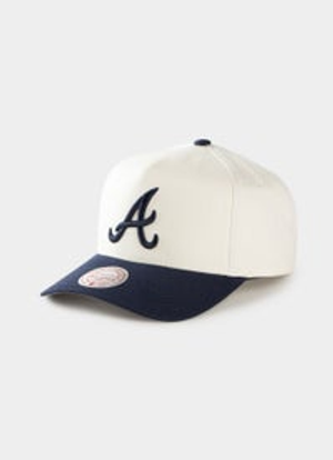 Mitchell & Ness MLB Atlanta Braves White & Team Color Pro Pinch PC Snapback