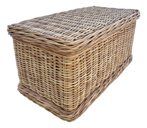 1970's Coastal Style Wicker Trunk
