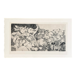 Charles Bragg Commodities Market Signed Original Etching Satire