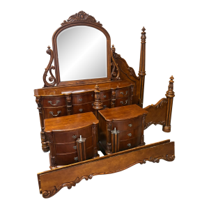 1990s Pulaski Solid Mahogany Edwardian Bedroom Suite – Nashville, Tn