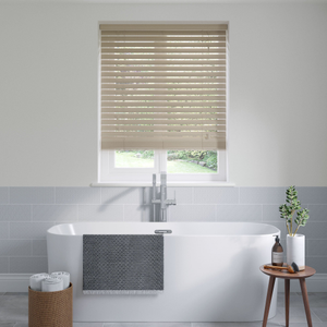 Bamboo Golden Sand Wooden Blinds 50mm: 1188mm x 1180mm Recess