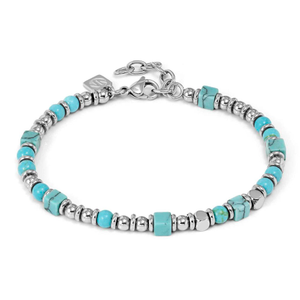 Instinct Steel Turquoise Infinity Bracelet