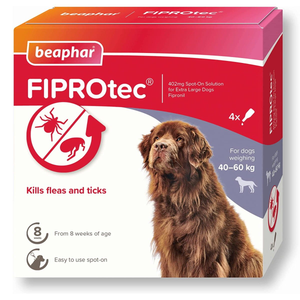 Beaphar FIPROtec Spot-On Solution for Extra Large Dogs (4 Pipettes)