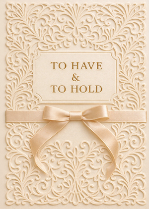 To Have And To Hold Typography Wedding Card