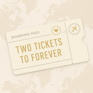 Two Tickets To Forever Typography Wedding Card