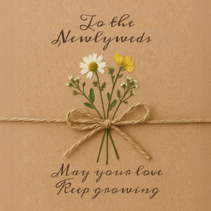 To The Newlyweds May Your Love Keep Growing Wedding Card