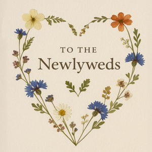 To The Newlyweds Illustrated Floral Wedding Card