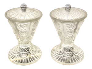 French Art Deco Table Lamps by Hanots - a Pair