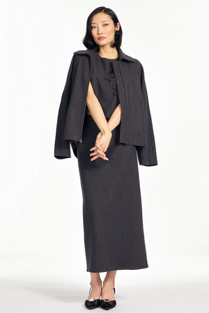 KENNA BLACK BRUSHED KNIT ZIP JACKET