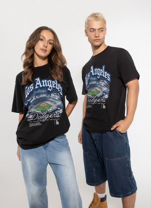 Majestic MLB Los Angeles Dodgers Gothic Stadium Tee