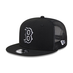 Boston Red Sox MLB Evergreen Black 9FIFTY Trucker Adjustable Cap