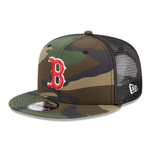 Boston Red Sox MLB Evergreen Camo 9FIFTY Trucker Adjustable Cap
