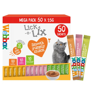 Webbox Lick-e-Lix Mega Variety Cat Treats (Pack of 50)