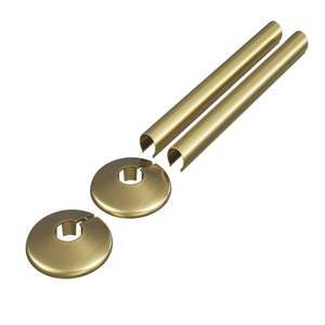 Talus - Brushed Brass Brushed Alloy Metal Snap On Pipe Covers 300mm